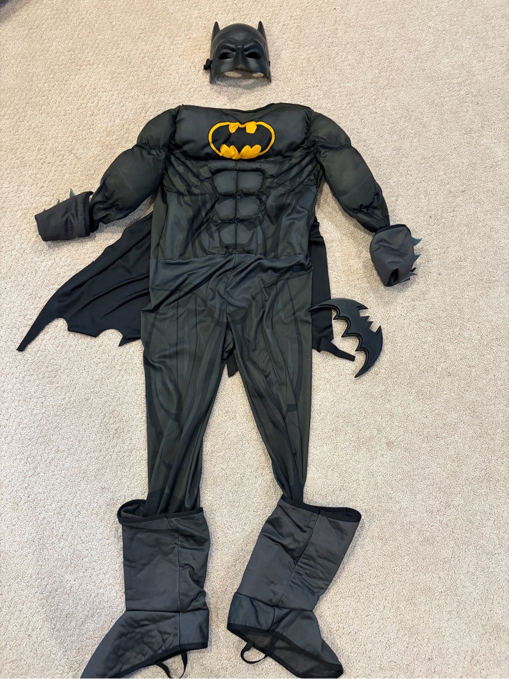 Batman Kids Muscle Chest Costume - Black and Yellow
